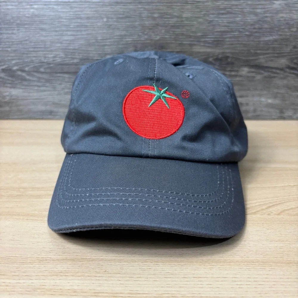 Tomato Hat Cap Strap Back Gray One Size Adjustable